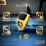 Emrys Premium Ring VALKOR Real Titanium Anti Karat Cincin Titanium Pria Wanita
