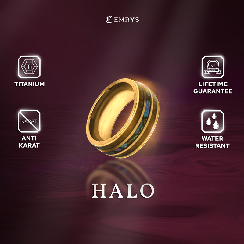 Emrys HALO Premium Ring Cincin Titanium Pria Wanita