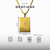 Emrys Liontin Set GRATIANS Real Titanium Anti Karat Kalung Titanium Pria Wanita