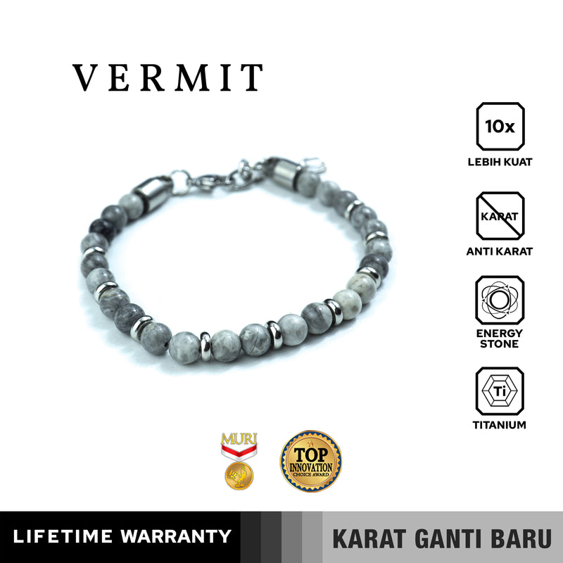 Emrys VERMIT Stone Bracelet Gelang Batu Anti-rust Pria Wanita