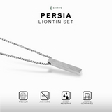 Emrys Liontin Set PERSIA Real Titanium Anti Karat Kalung Titanium Pria Wanita