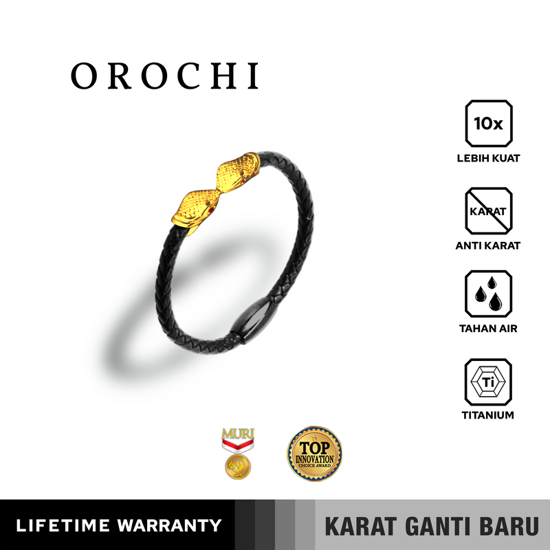 Emrys OROCHI  Bracelet Real Leather Gelang Kulit Pria Wanita