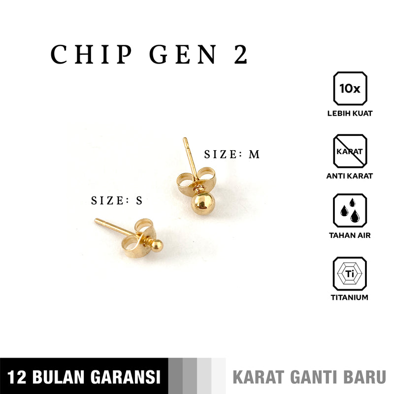 Emrys VOX  EARING 1 Pasang  Anting Tindik TITANIUM Anti Karat Pria dan Wanita