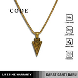 Emrys Liontin Set CODE Real Titanium Anti Karat Kalung Titanium Pria Wanita