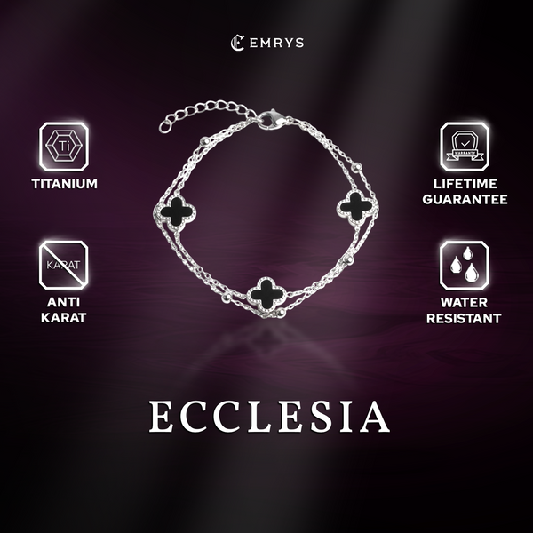 Emrys Bracelet ECCLESIA Gelang Rantai Real Titanium Anti Karat Wanita