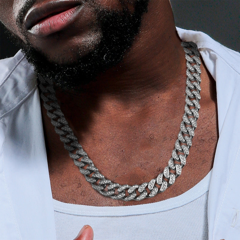 Kalung Rantai Emrys PREMIUM REX ZIRCON Kalung Titanium Pria Wanita