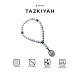 Emrys Premium TAZKIYAH Prayer Beads Real Stone Tasbih Batu 33 Butir + LAFADZ ALLAH OVAL