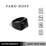 Emrys Premium Ring VARO DOFF Real Titanium Anti Karat Cincin Titanium Pria Wanita