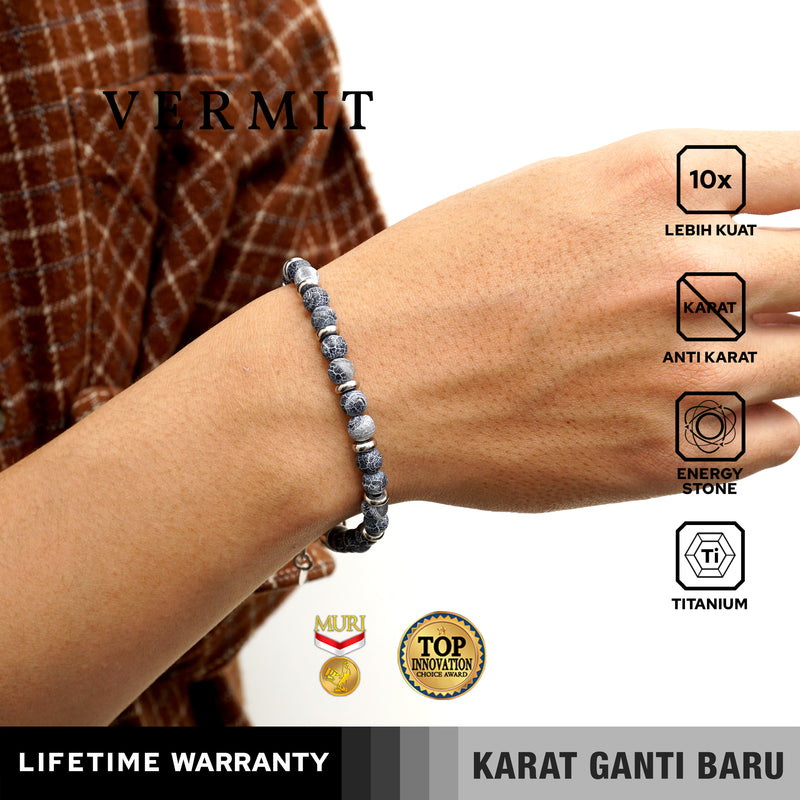 Emrys VERMIT Stone Bracelet Gelang Batu Anti-rust Pria Wanita