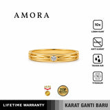 Emrys Premium Ring AMORA Real Titanium Anti Karat Cincin Titanium Pria Wanita