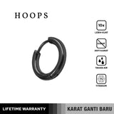 Emrys HOOPS 1 PASANG Anting Tindik TITANIUM Anti Karat Pria dan Wanita
