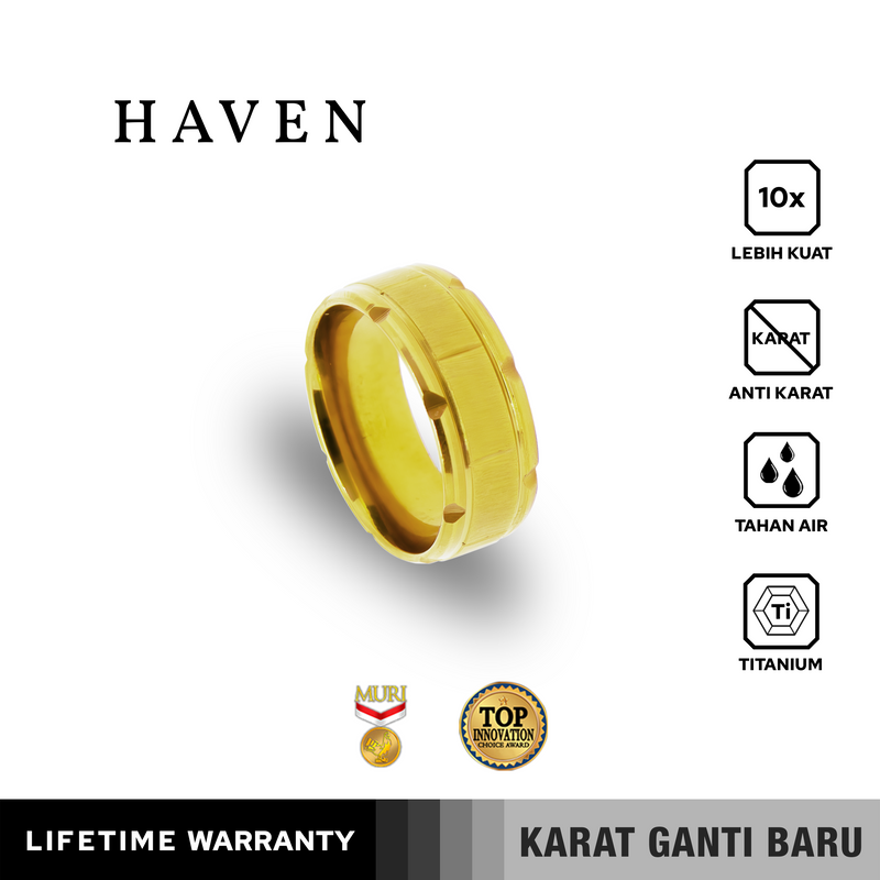 Emrys HAVEN Premium Ring Cincin Titanium Pria Wanita