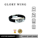 Emrys GLORY WING Bracelet Real Leather Gelang Kulit Pria dan Wanita