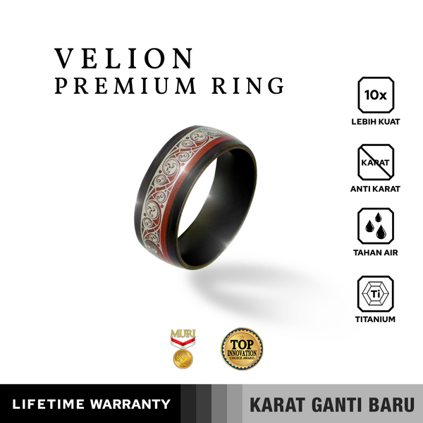 Emrys VELION Premium Ring Cincin Titanium Pria Wanita
