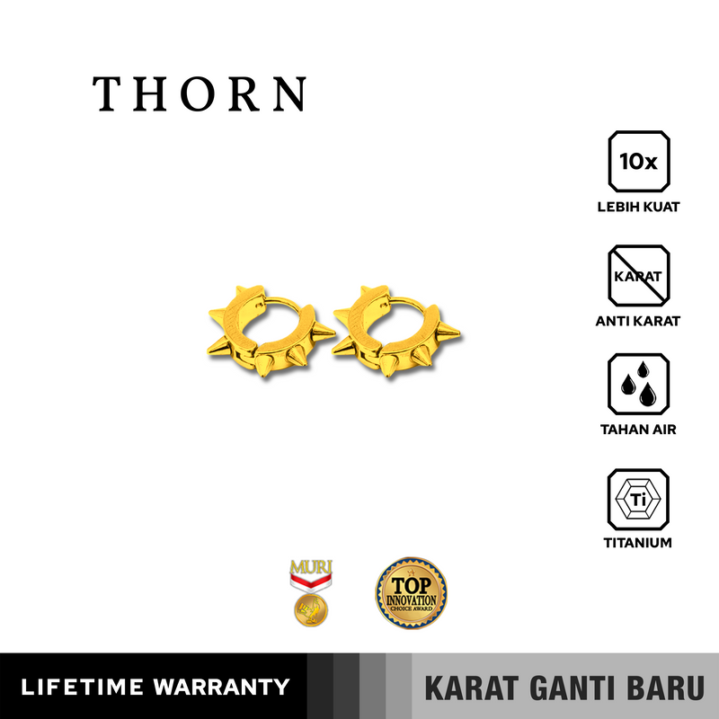 Emrys THORN ANTING Tindik Titanium Anti Karat Pria dan Wanita