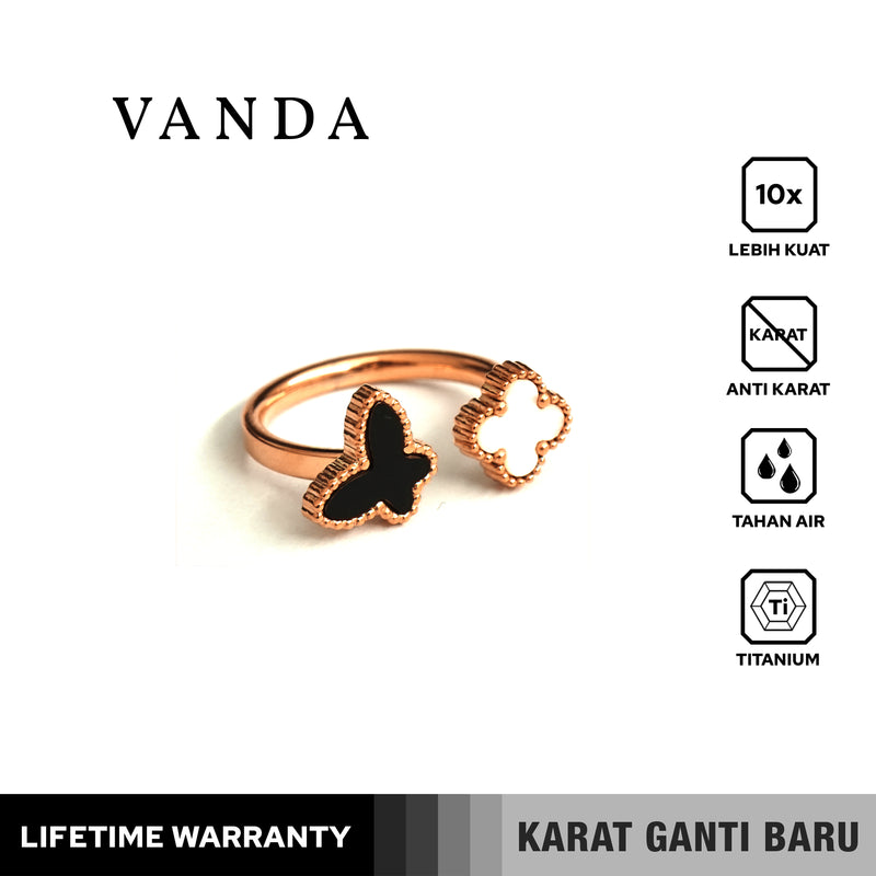 Emrys Premium VANDA Ring Real Titanium Anti Karat Cincin Titanium Pria Wanita