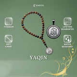 Emrys Premium YAQIN Prayer Beads Real Stone Tasbih Batu 33 Butir + LAFADZ ALLAH BULAT