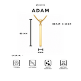Emrys Liontin Set ADAM Real Titanium Anti Karat Kalung Titanium Pria Wanita