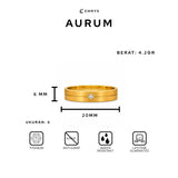 Emrys Simple Ring AURUM  Real Titanium Anti Karat Cincin Titanium Pria Wanita