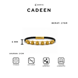 Emrys CADEEN Real Leather Gelang Kulit Asli Pria Wanita