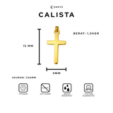 Emrys CALISTA Salib Anting Tindik TITANIUM Anti Karat Pria dan Wanita