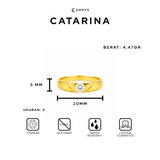 Emrys Premium Ring CATARINA Real Titanium Anti Karat Cincin Titanium Pria Wanita