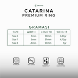 Emrys Premium Ring CATARINA Real Titanium Anti Karat Cincin Titanium Pria Wanita