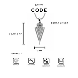 Emrys Liontin Set CODE Real Titanium Anti Karat Kalung Titanium Pria Wanita