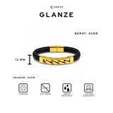 Emrys GLANZE Bracelet Real Leather Gelang Kulit Pria dan Wanita