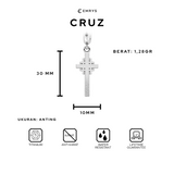 Emrys CRUZ Salib Anting Tindik TITANIUM Anti Karat Pria dan Wanita