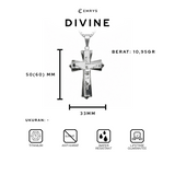 Emrys Liontin Set DIVINE Titanium Anti Karat Kalung Liontin Salib Titanium Pria Wanita