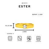 Emrys Premium Ring ESTER Real Titanium Anti Karat Cincin Titanium Pria Wanita