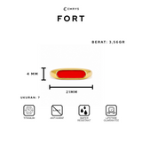 Emrys FORT COLOUR Ring Real Titanium Anti Karat Cincin Pria Wanita
