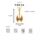 Emrys Liontin Set FREYA Real Titanium Anti Karat Kalung Titanium Pria Wanita