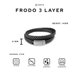 Emrys FRODO 3 LAYER Bracelet Real Leather Gelang Kulit Pria Wanita