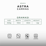 Emrys ASTRA Anting Tindik TITANIUM Anti Karat Pria dan Wanita