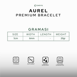 Emrys Premium Bracelet AUREL Real Anti Karat Gelang Titanium Pria dan Wanita