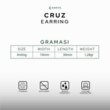 Emrys CRUZ Salib Anting Tindik TITANIUM Anti Karat Pria dan Wanita