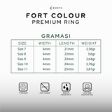 Emrys FORT COLOUR Ring Real Titanium Anti Karat Cincin Pria Wanita