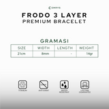 Emrys FRODO 3 LAYER Bracelet Real Leather Gelang Kulit Pria Wanita