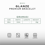 Emrys GLANZE Bracelet Real Leather Gelang Kulit Pria dan Wanita