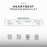 Emrys Bracelet HEARTBEAT Real Titanium Gelang Rantai Anti Karat Pria dan Wanita