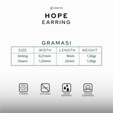Emrys HOPE Salib Anting Tindik TITANIUM Anti Karat Pria dan Wanita