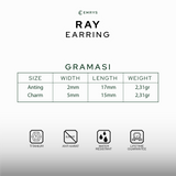 Emrys RAY ANTING Jepit Titanium Anti Karat Pria dan Wanita