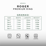 Emrys Premium Ring ROGER Real Titanium Anti Karat Cincin Titanium Pria Wanita