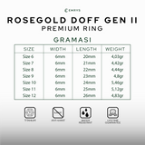 Emrys Simple Ring ROSE GOLD DOFF GEN II Real Titanium Anti Karat Cincin Titanium Pria Wanita