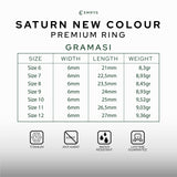 Emrys Premium Ring SATURN New Colour  Real Titanium Anti Karat Cincin Pria Wanita