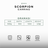 Emrys SCORPION Anting Jepit TITANIUM Anti Karat Pria dan Wanita