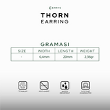 Emrys THORN ANTING Tindik Titanium Anti Karat Pria dan Wanita