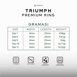 Emrys TRIUMPH Premium Ring Cincin Titanium Pria Wanita